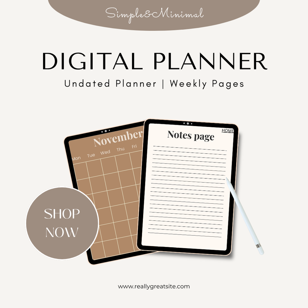 Digital Academic Planner 2025–2026 | GoodNotes iPad Student Planner | Class Schedule, Notes, Calendar & Goal Tracker | Minimal Aesthetic Layout