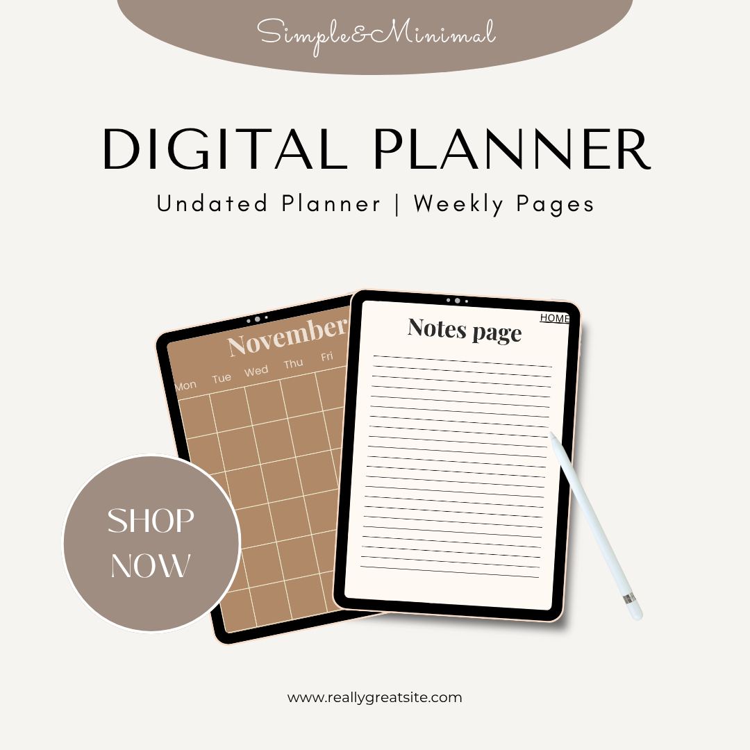Digital Academic Planner 2025–2026 | GoodNotes iPad Student Planner | Class Schedule, Notes, Calendar & Goal Tracker | Minimal Aesthetic Layout